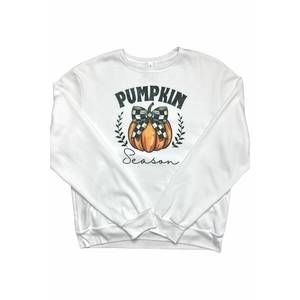 NEW HOT OFF THE PRESS women's pumpkin season sweatshirt in white